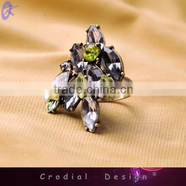 2014 Cheap Wholesale Fashion Jewelry Crystal Rings Fashion Ring Jewelry For Young People