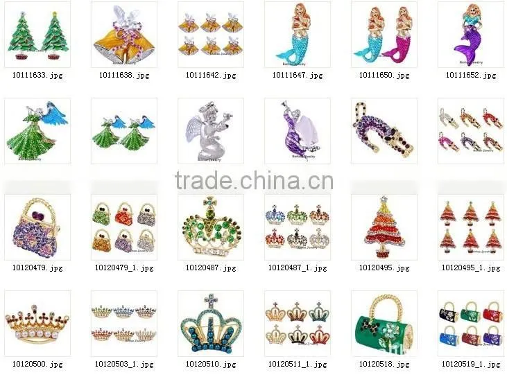 many styles! christmas animal metal brooch for girls