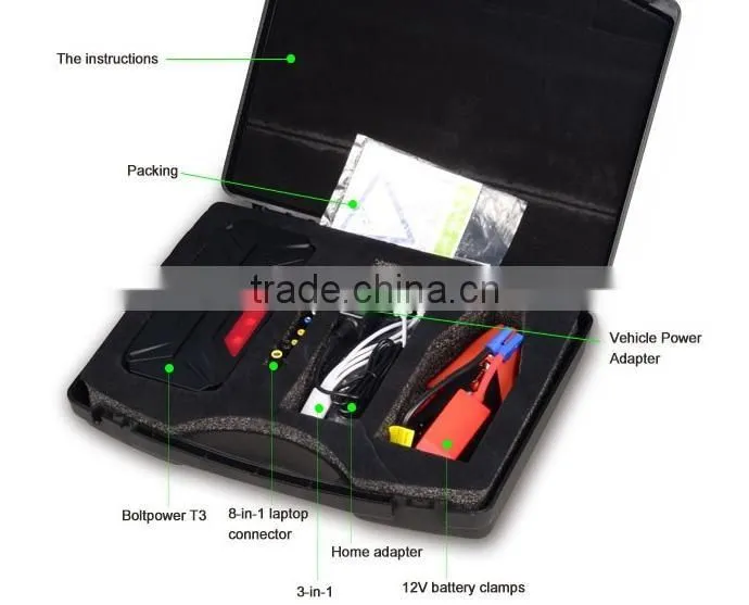 2016 high quality eps battery jump starter power bank 16500mAh portable car jump starter