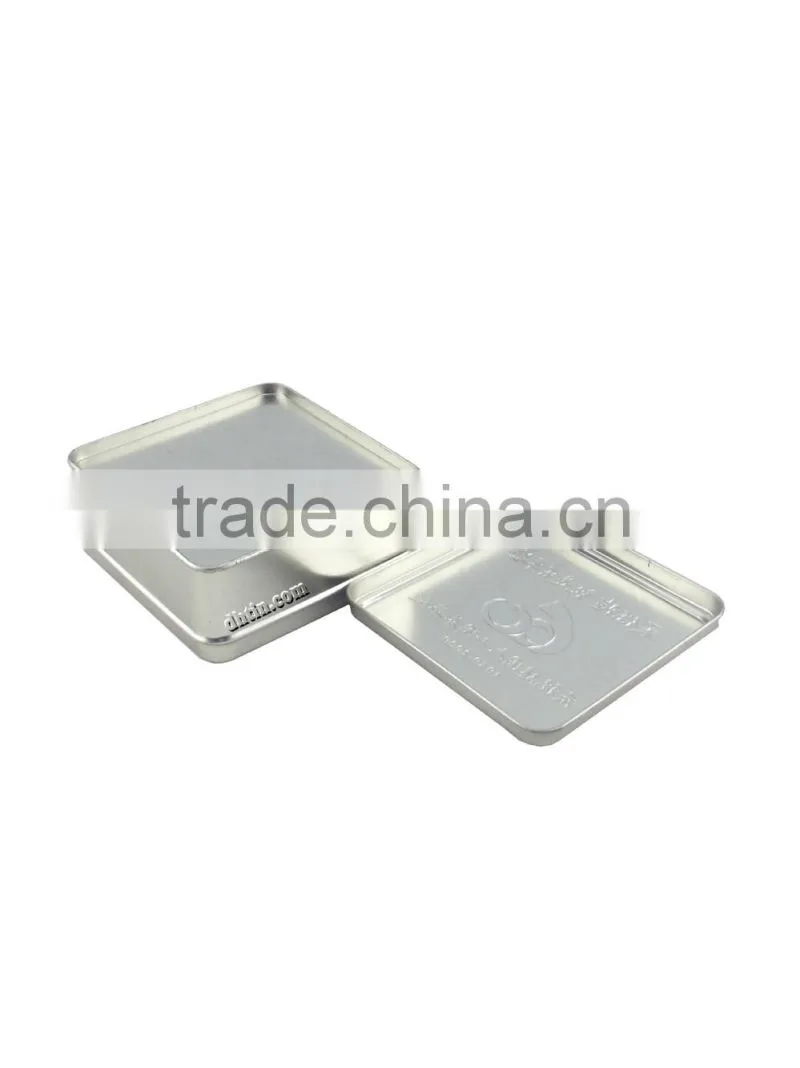 square coin tin, metal medal box, commemorative coin case
