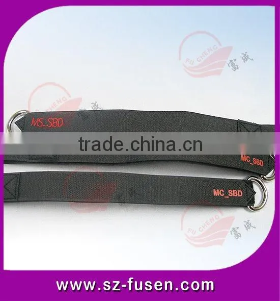 Black Nylon adjustable magic tape straps