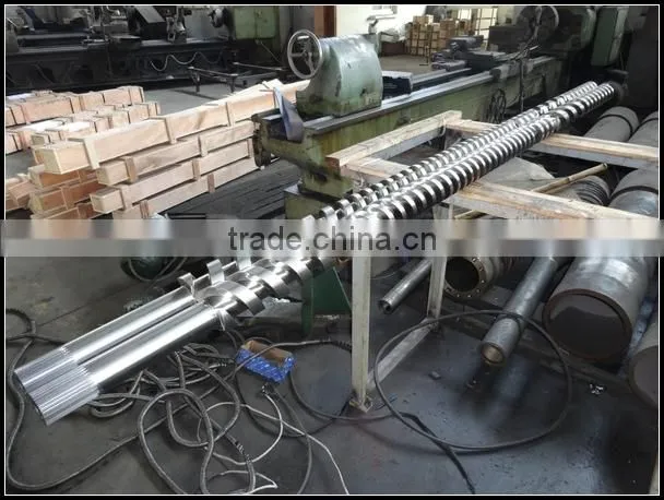 PVC profile parallel plastic extruder machine nitride 38CrMoAla screw barrel