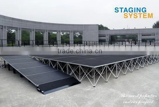 outdoor and strong stage systems with non-slip finish material on sale