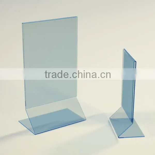 Custom colors transparent beautiful acrylic menu holder, sign holder