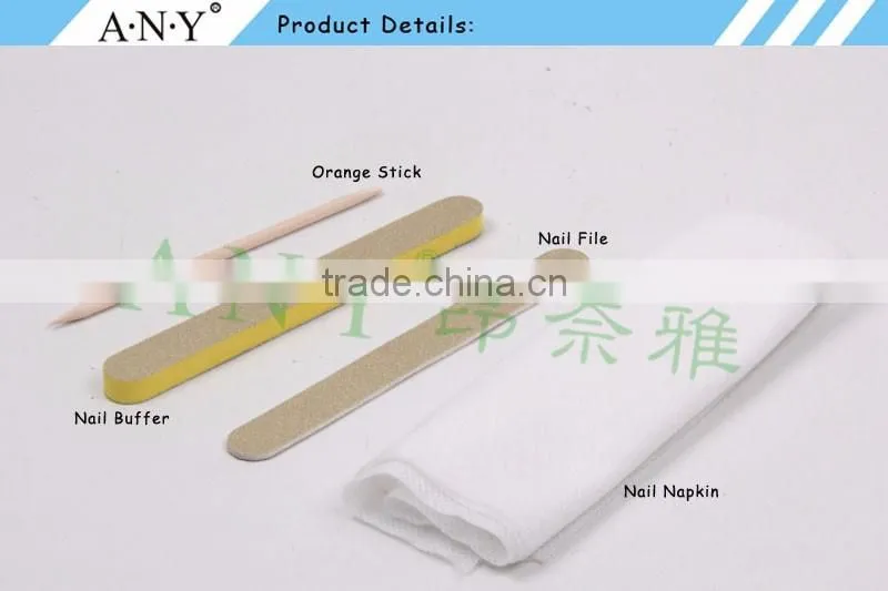 ANY 4PCS Salon Cheap Disposable Nail Manicure Kit Nail File Napkin Nail Care Tool