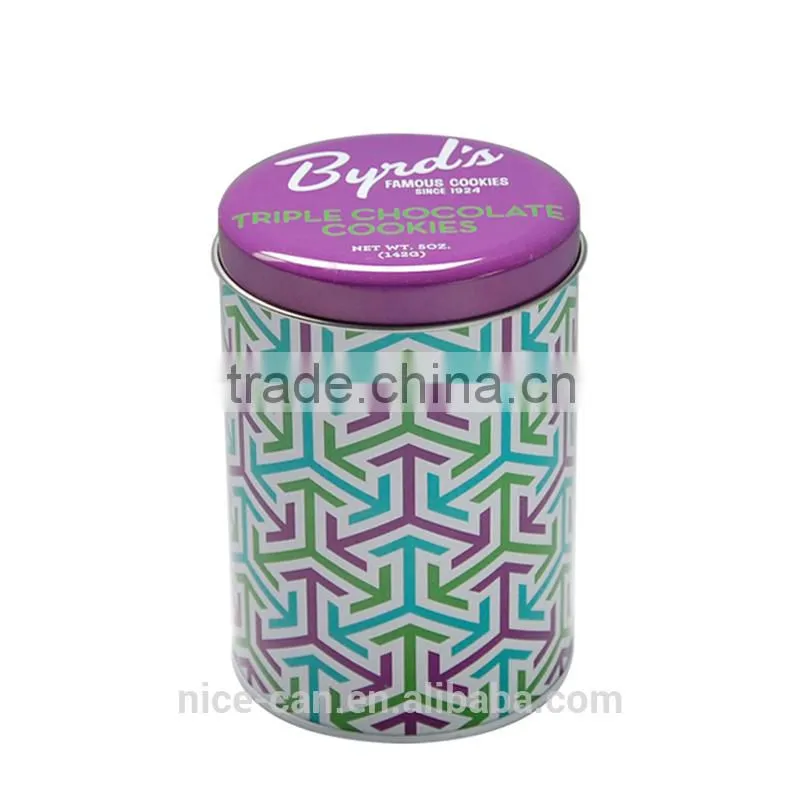 Custom Made Food Grade Round Shape Metal Box Tin Can for Tea Coffee