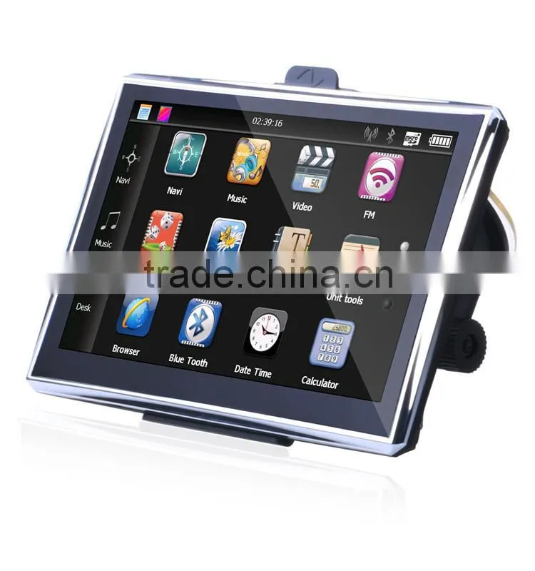 2015 Wholesale 7" Portable Car GPS Capacity screen Car GPS Navigator with bluetooth AV-IN, OEM/ODM manufacturer Portable Car GPS