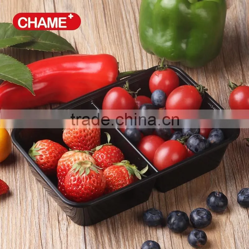 Best selling stackable 3 compartment plastic meal prep container