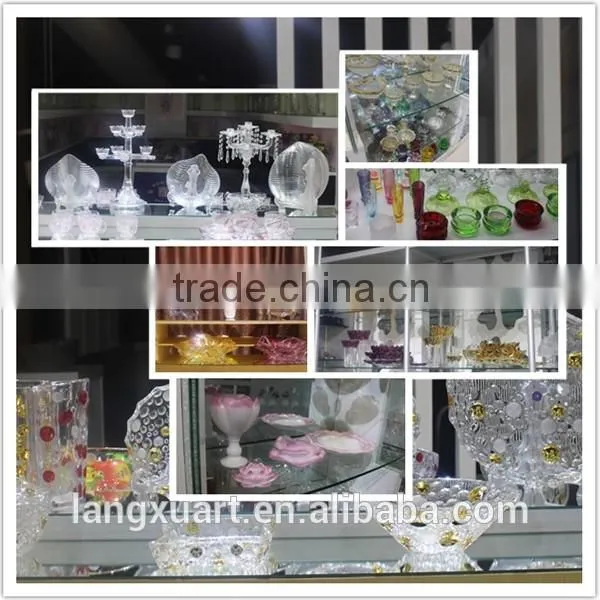 LX-Z148 Crystal clear tealight lotus flower candle holder wholesale