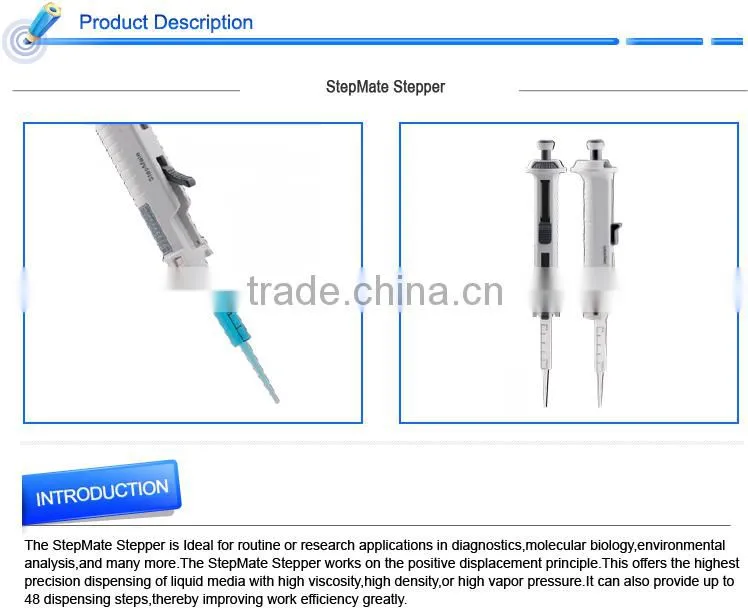 StepMate Stepper with 7 Sizes of Disposable Polypropylene Syrings from 0.5mL to 50mL