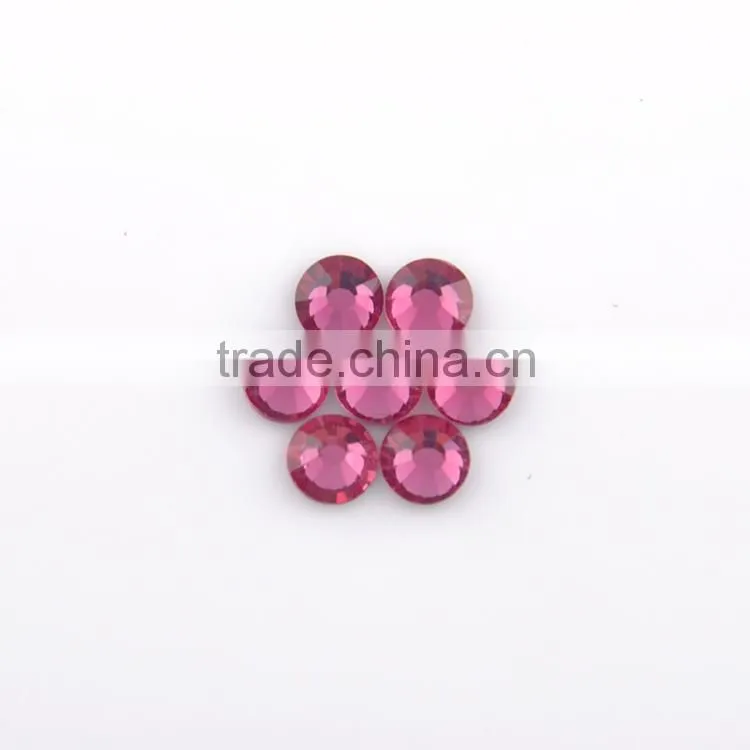 Wholesale Rose color Non hotfix flatback crystal rhinestone for decoration