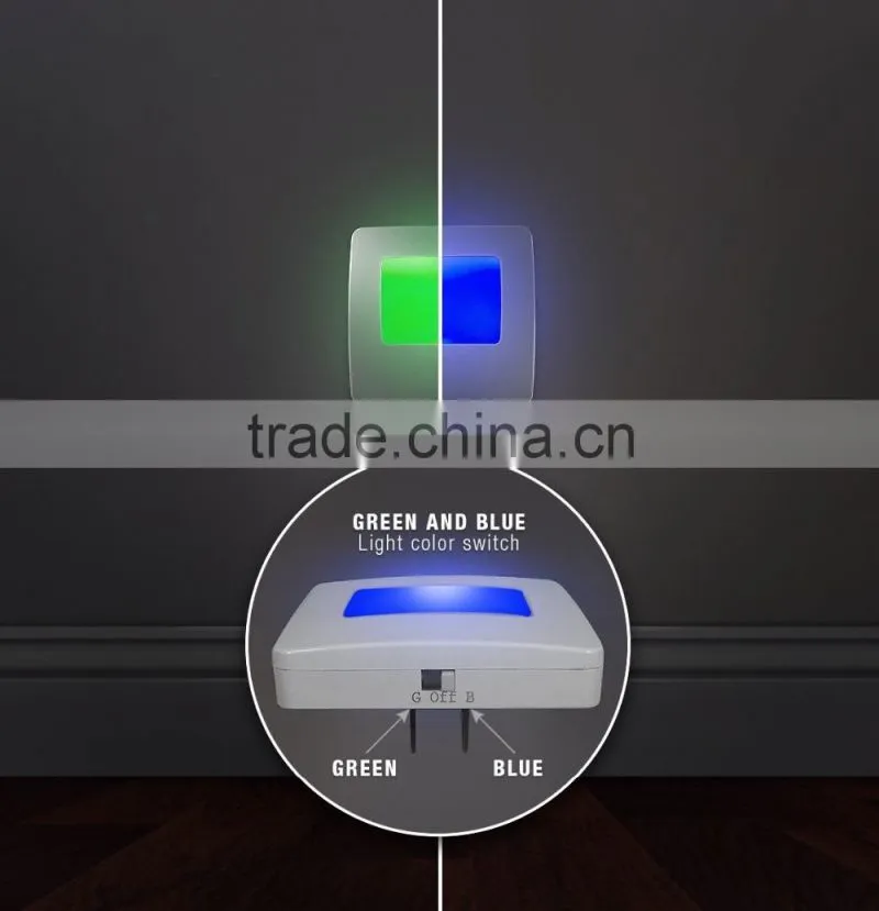 Plug-In LED night lights-Blue or Green setting-ultra Slim