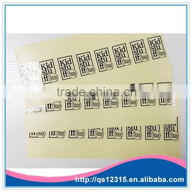 Printed logo clear plastic labels stickers for printing