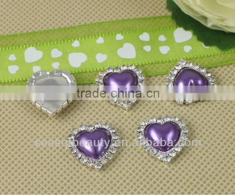 Wholesale Heart Shape Rhinestone Buttons Made in China 2308DP