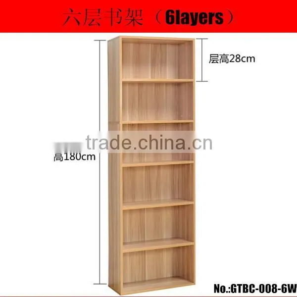 Cheap wooden movable book rack with wheels