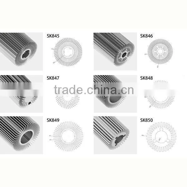 extruded aluminum led heatsink sunflower radiator