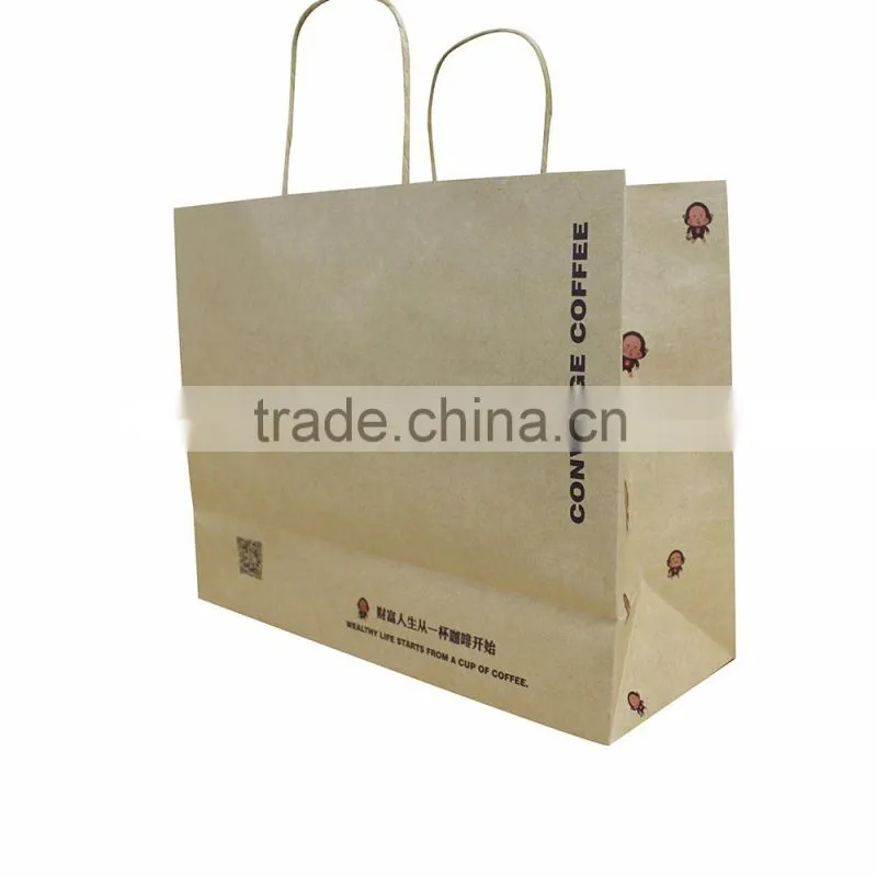 Top grade paper advertising shopping bag brand name
