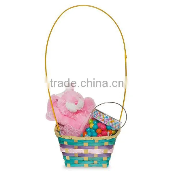Rect flower girl basket easter bunny easter gift basket