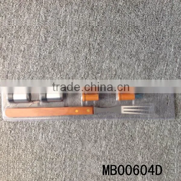 wood handle bbq fork