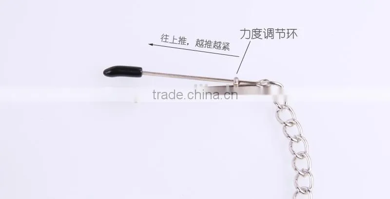 2015 long nipple clamps, Heathful Gay sex toys Stainless Steel Metal Massage Women nipple sex toy clamps