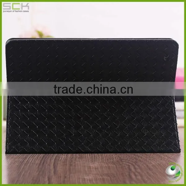 Woven Pattern Leather case For Ipad Case 2/3/4 with stand