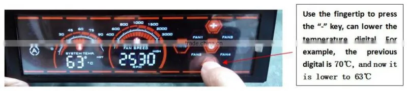 computer fan con-100L 6 Chatroller fan speed controller gaming fan 5.25 touch LCD display Liquid Cooler pump Control