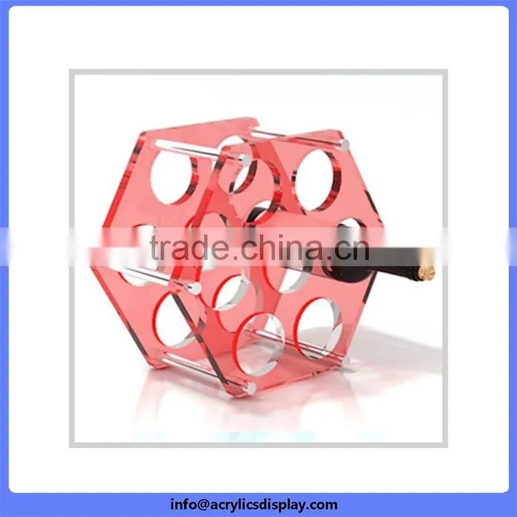 Cheap hot sell bottle acrylic wine display rack