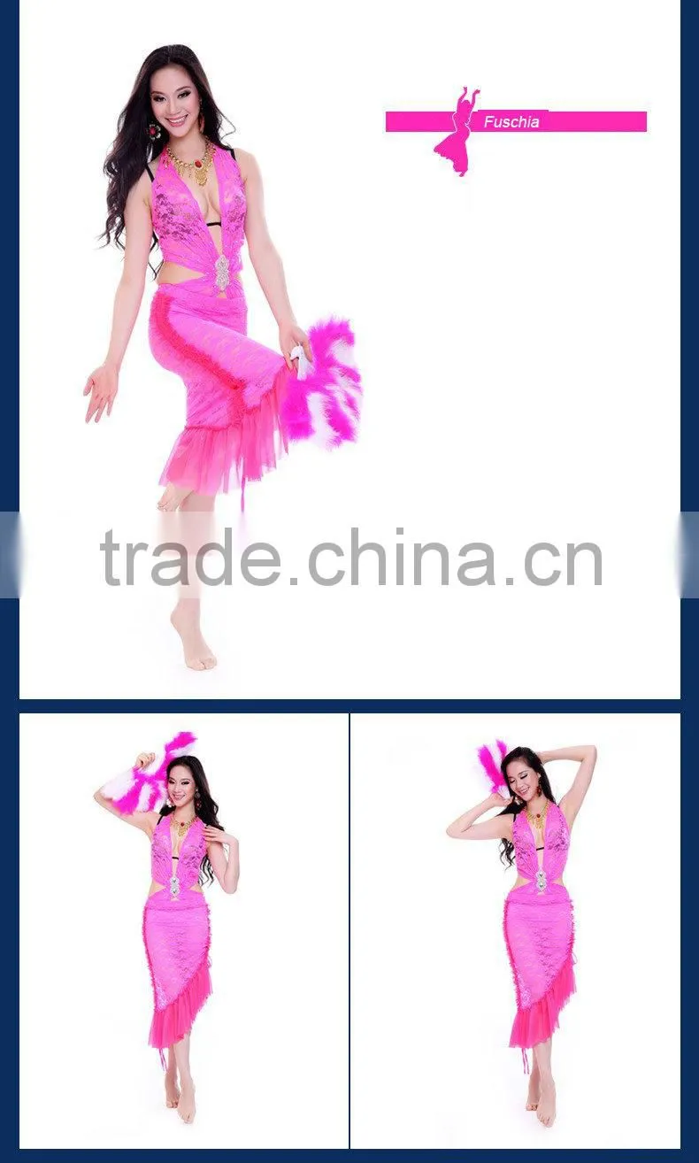 Sexy Indian lace belly dance costume dress for performance