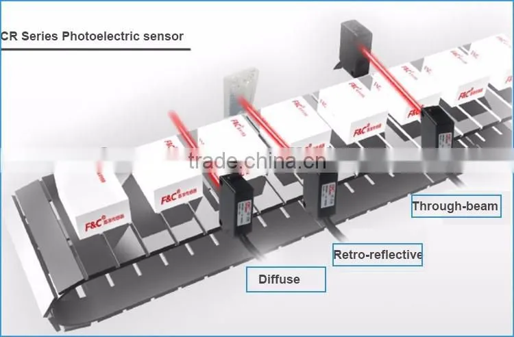 small square NPN diffuse photoelectric sensor for sales