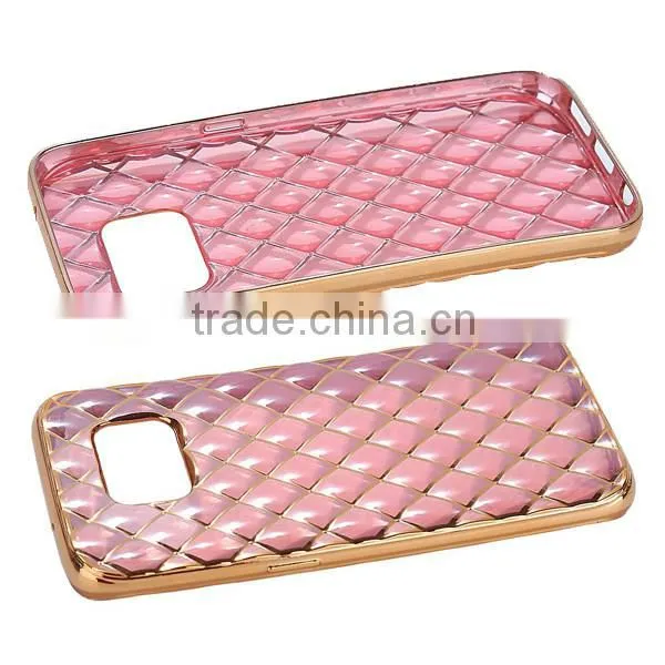 C&T Luxury Plating Pattern Diamond Lattice Transparent Soft Tpu Case for Samsung Galaxy S7 5.1"