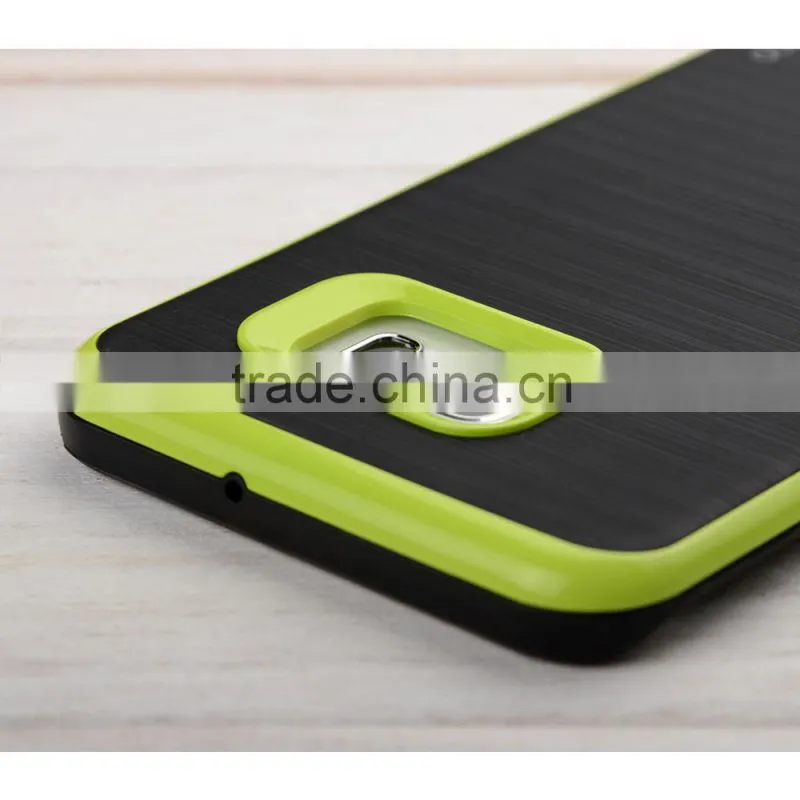 C&T Hybrid Metallized Bumper Brushed Dual Layer Portective Cover for Galaxy S6 Edge+ (Plus)