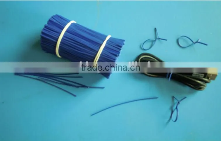 Plastic coated red twist ties with iron core