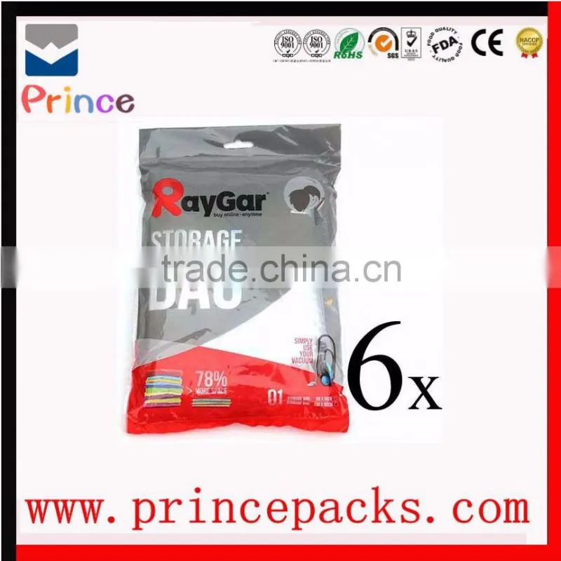 plastic packing with zipper lock/hdpe t-shirt plastic bag