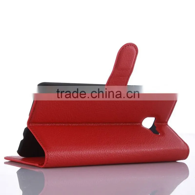 Hot Selling Ultra Thin Lichee PU Leather Case Wallet Folio Flip Cover for Samsung GALAXY A5 A510