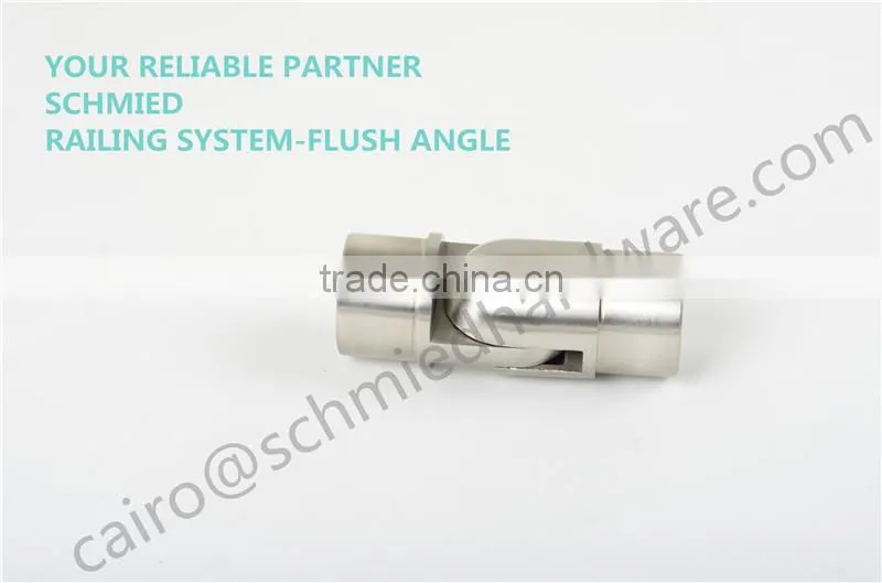 stainless steel rail system adjustable angle pipe, elbow for 42.4mm,50.8mm