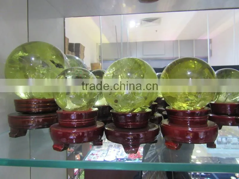 Feng Shui yellow crystal ball for Office Decoration