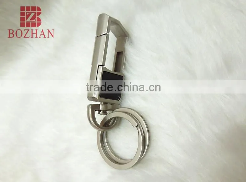 Functional zinc alloy matte keychain