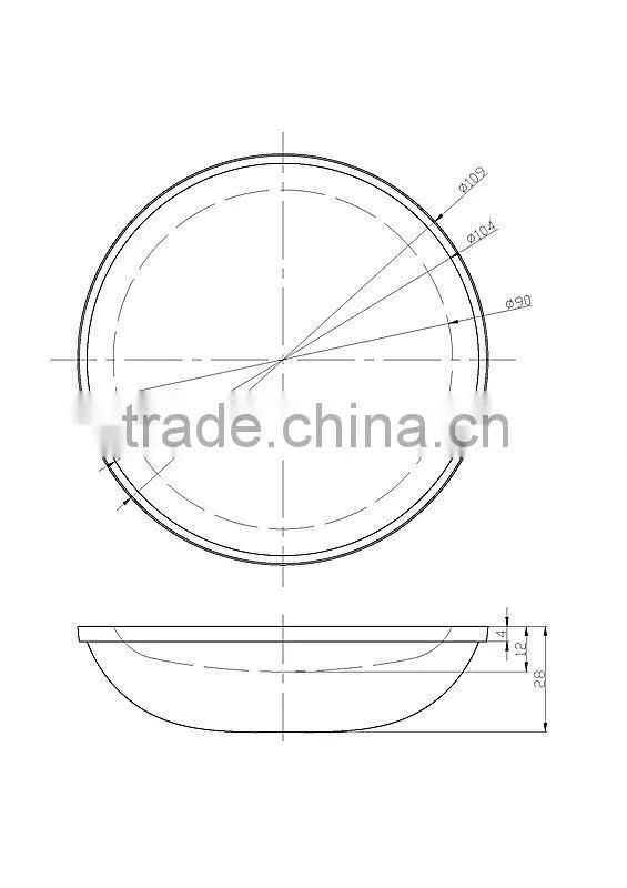 109mm 120 degree glass lens (GT-109-2-1NA)