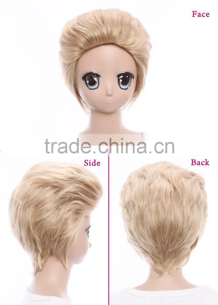 New product excellent sasuke cosplay wig for Axis Powers Hetalia germany cosplay wig