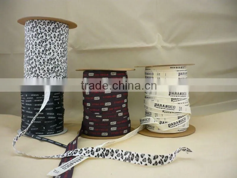 fashion cotton silk printed ribbon for garments