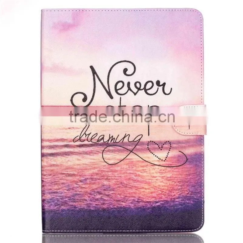 Hot Sale Canterbury Bell Design Leather Stand Holder Flip Cover For iPad Pro 9.7 Inch Tablet Leather Folio Case Wholesale