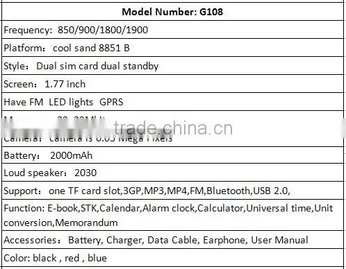 Cheapest Bar Mobile Phone with LED Lights Mobile Phone