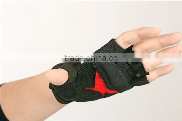 High quality breathable mesh cycling gloves / heated half finger gloves