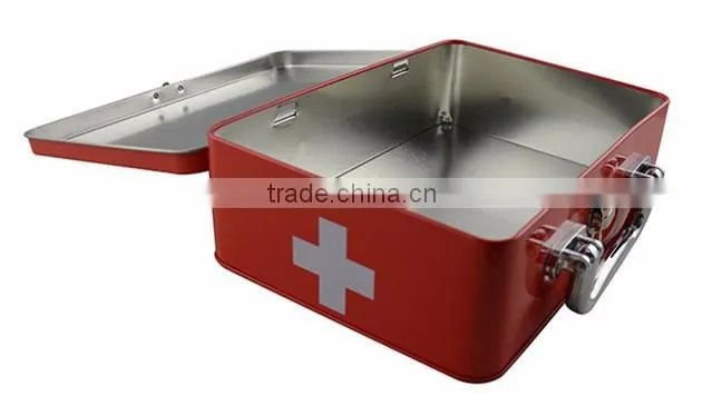 recycled custom rectangular plain tin lunch box with handle