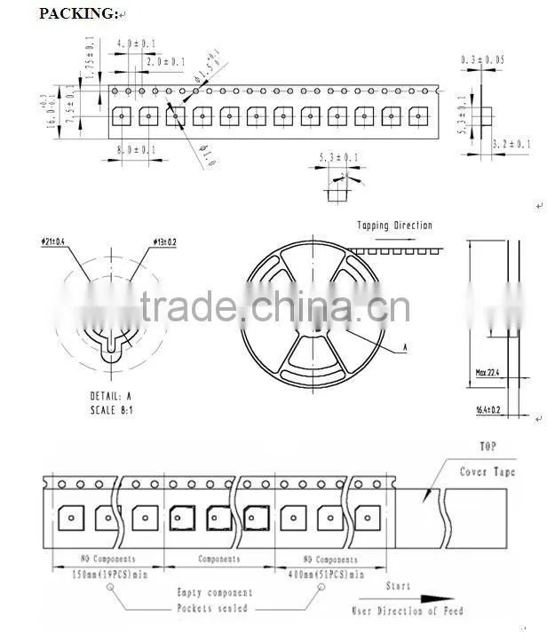 5mm smallest 280 degree SMD magnetic buzzer