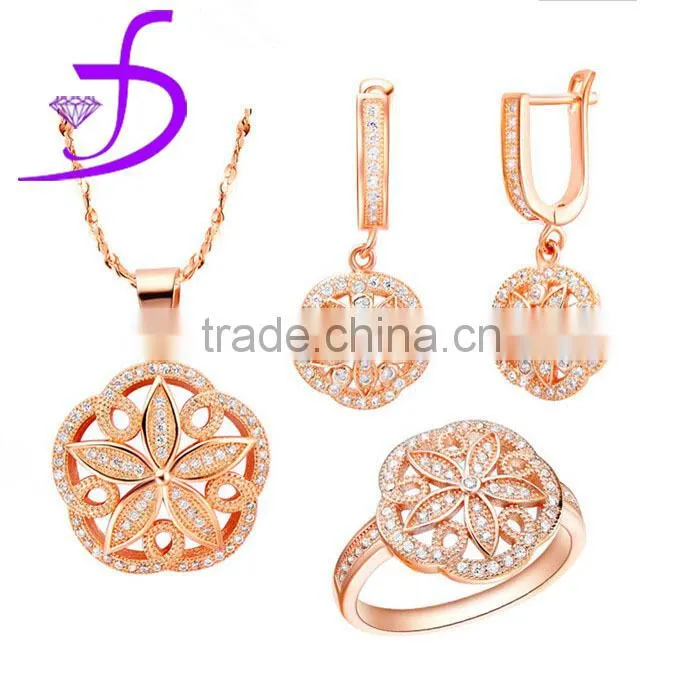 925 Silver jewelry set cubic rhoudium platted China factory wholesale jewlry set