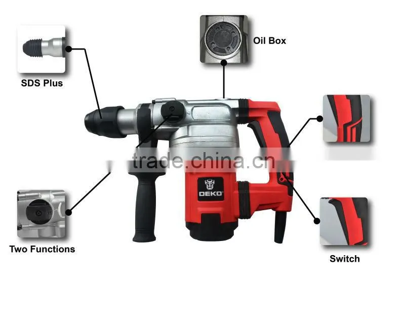 38mm 1200W Rotary Hammer GRH1200-38VM Electric Power Tools DEKO