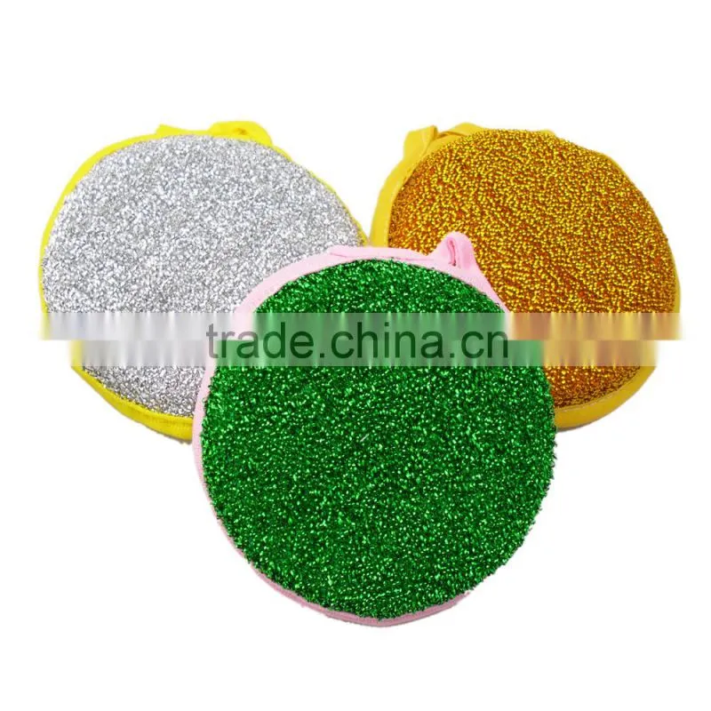 JML1335/Kitchen new products gold round sponge scrubber with hign quality