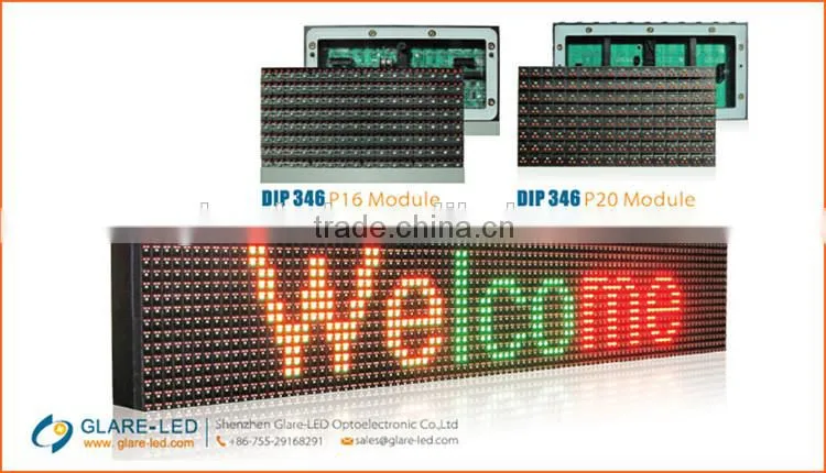 P10 red led programmable scrolling sign