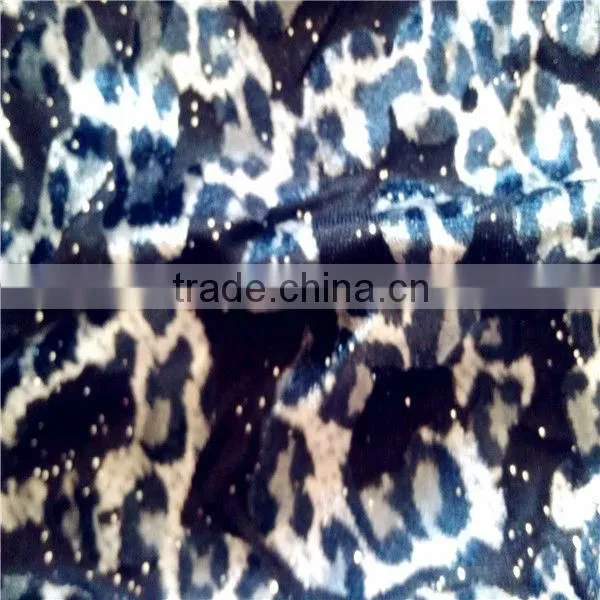 lepord burn out velvet fabric for T-shirt fabric